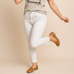Soft Surroundings White Lace Ankle Jeans